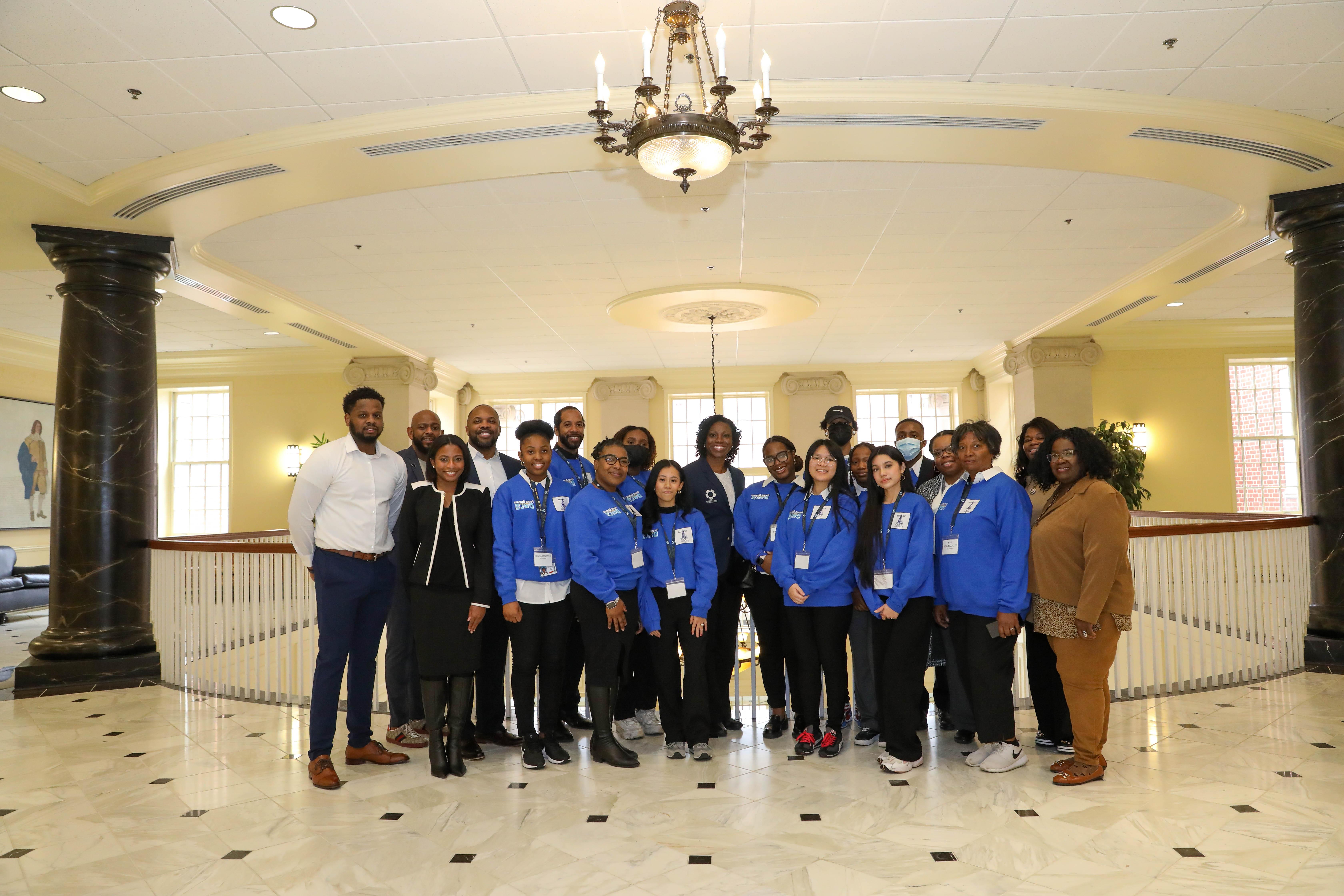 This image is from the visit of student advocates to the Maryland General Assembly, as part of the Maryland Association of Community Colleges’ (MACC) Student Advocacy Day on Friday, March 10, 2023.